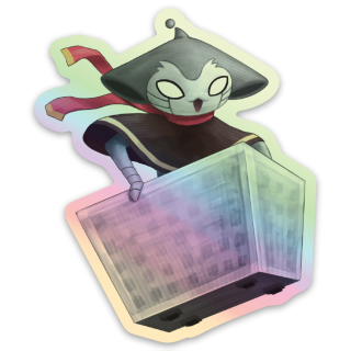 Sticker "Minecart" holographique (2025)